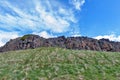 A hillwalking route up to ArthurÃ¢â¬â¢s Seat, the highest point in Edinburgh located at Holyrood Park, Scotland, UK